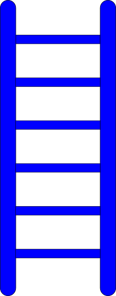 Blue Ladder Svg Clip Arts 234 X 596 Px (234x596), Png Download