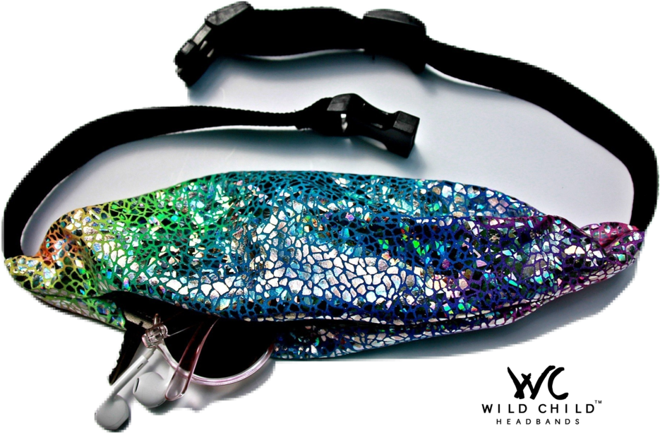 Shattered Glass Rainbow Running Belt - Fanny Pack (600x380), Png Download