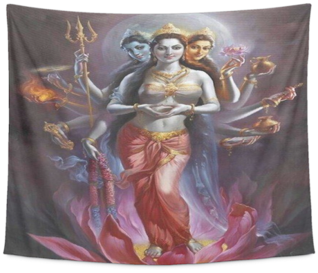 Hindu Divine Feminine Goddess Trilogy Lakshmi Durga - Goddess (480x480), Png Download