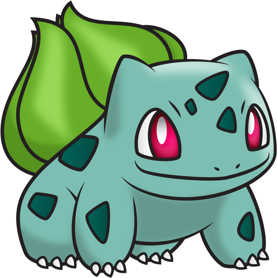 Fisherman Cartoon Download - Pokemon Bulbasaur (888x892), Png Download