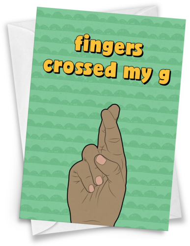 Fingers Crossed My G - Human Skin Color (500x500), Png Download