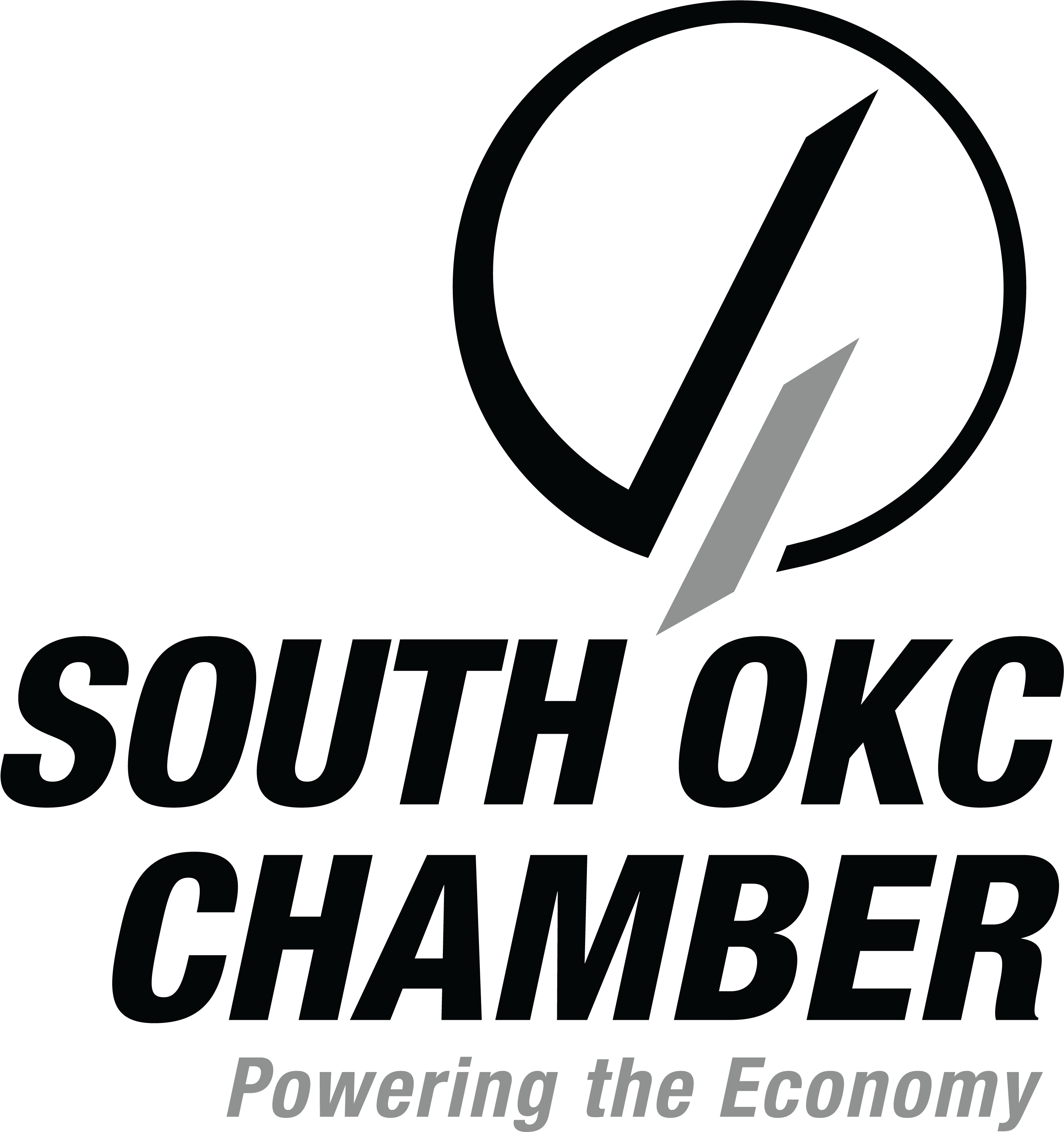 Vertical - Black - South Okc Chamber (3086x3300), Png Download