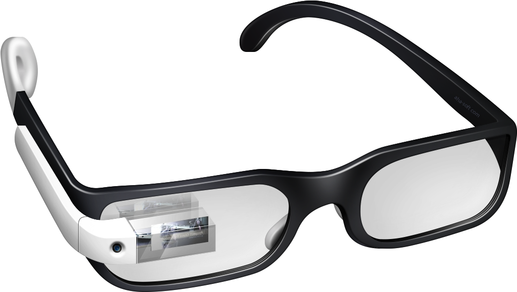 Glass Oculos Preto Gig - Google Glass (1024x618), Png Download