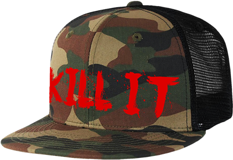 Hat Camo With Red - Kill It Hat (500x356), Png Download