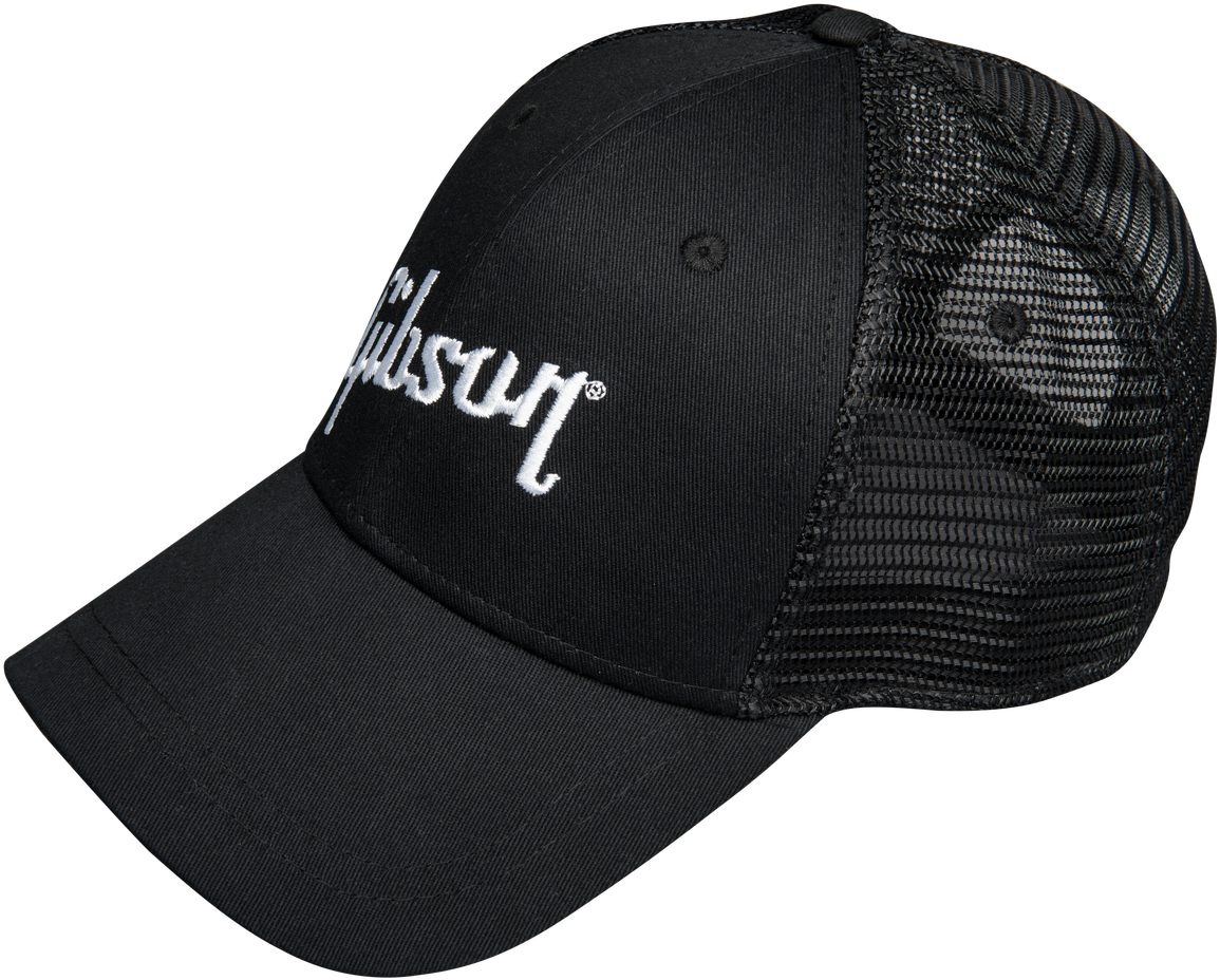 Black Trucker Snapback - Gibson Guitar Trucker Hat (1280x1280), Png Download