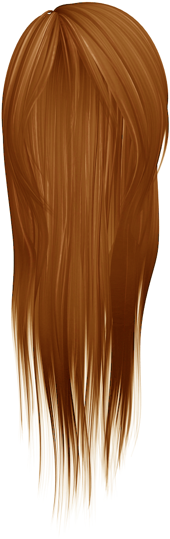 Orange Hair Transparent Background (443x1191), Png Download