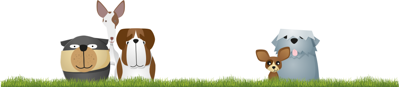 Dogs On-grass - Dog (1286x282), Png Download