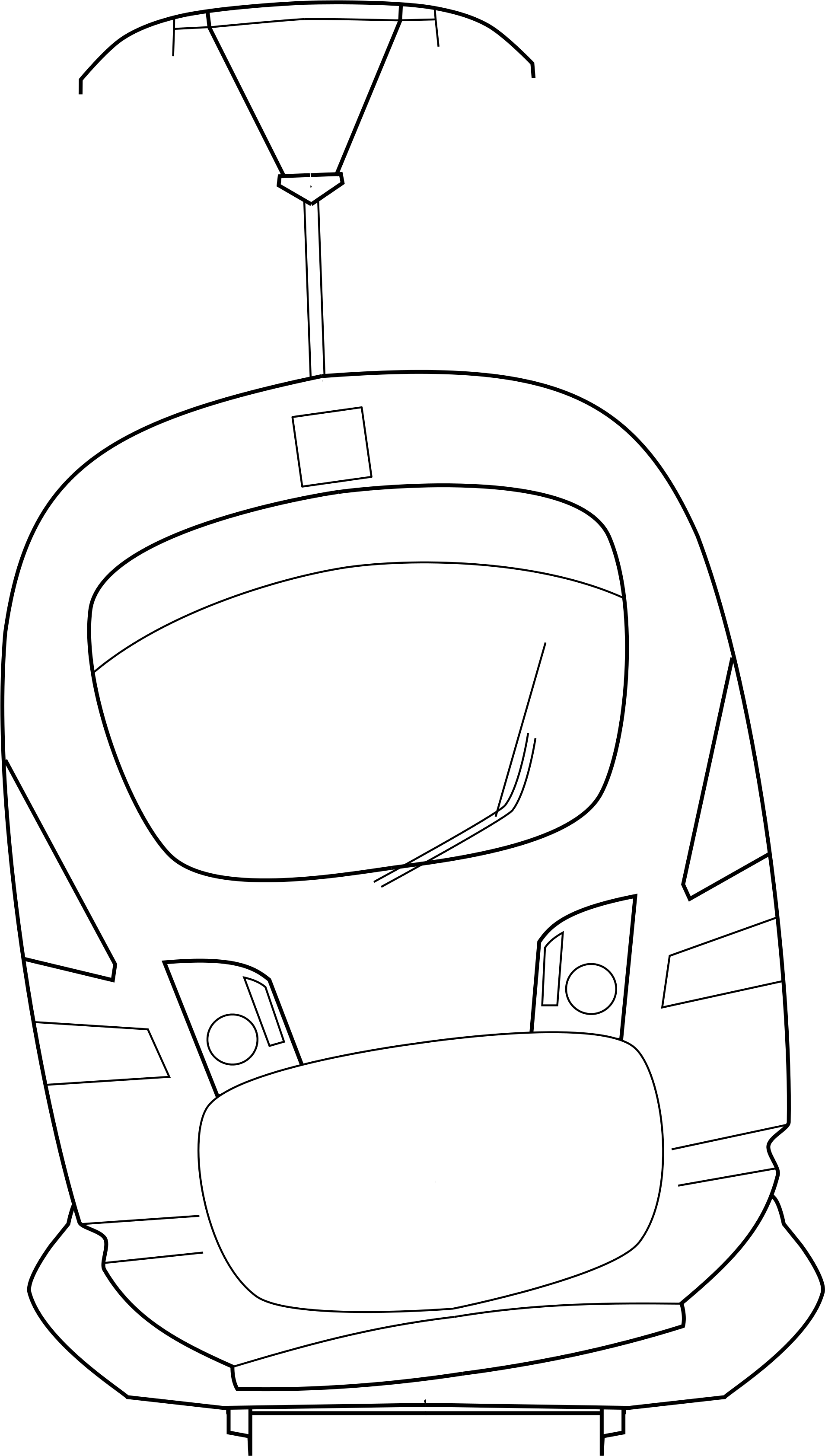Open - Train Drawing Front View (2000x3459), Png Download