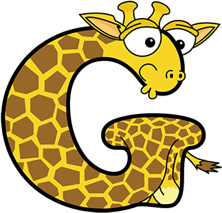 Animals That Start With G - Alphabetimals Giraffe (400x400), Png Download
