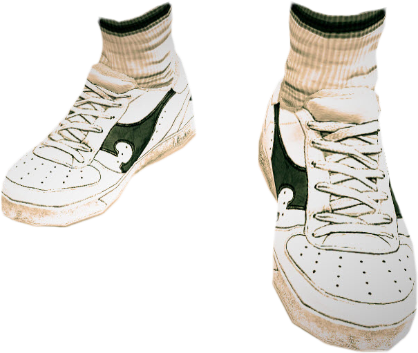 Dead Rising White Tennis Shoes 5 - Cb Shoes Hd Png (630x546), Png Download