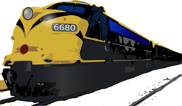 Train Rail Railway Train Train Train Train - Kereta Api Vector Png (580x340), Png Download