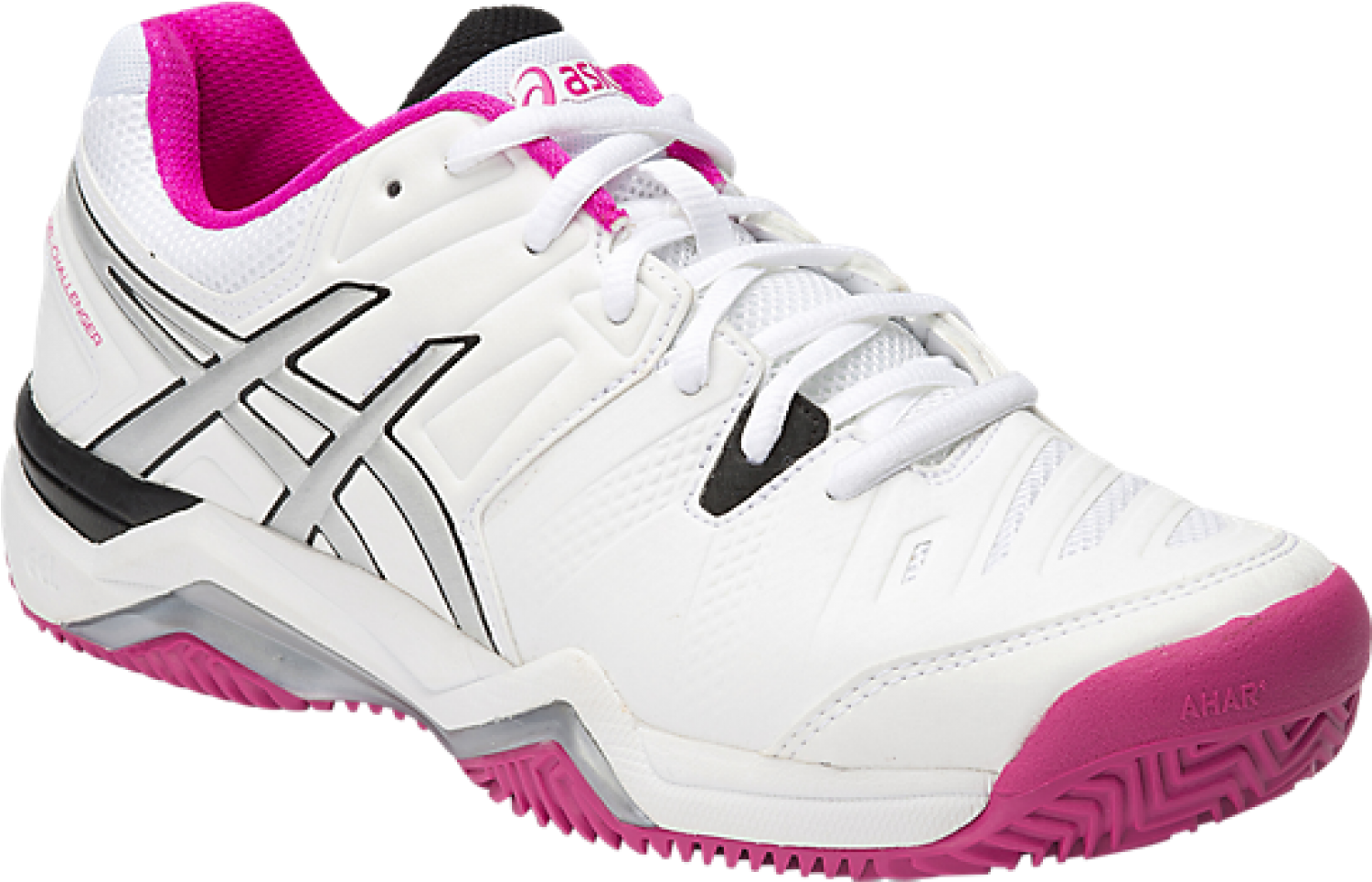 Asics Gel-challenger 10 Clay White / Pink Women's (1500x1500), Png Download