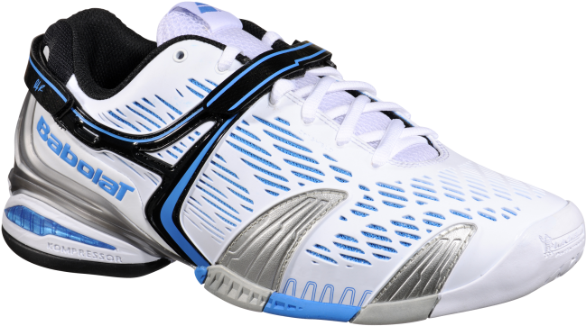 Propulse 4 All Court M - Babolat Propulse 4 Mens Tennis Shoes (white/blue) (708x400), Png Download