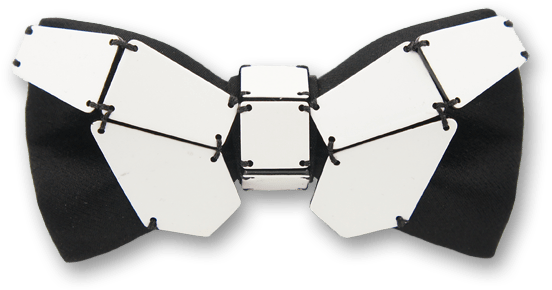 Geometry Butterfly In Black White Bow Tie - Strap (800x800), Png Download