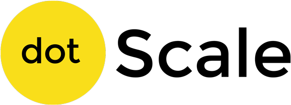 Logo Dotscale - Dot Scale Logo (600x218), Png Download
