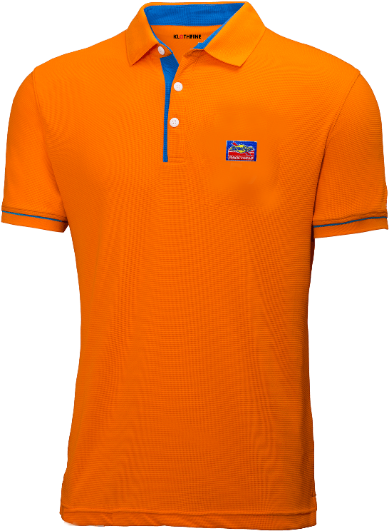 Klothfine Race Polo T-shirt - Orange Polo Shirt Png (768x768), Png Download