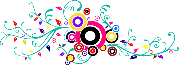 This Free Clipart Png Design Of Flowers Colors Fall - Flippiges Girly Rosa Und Konzentrische Kreis-efeu Postkarte (600x218), Png Download