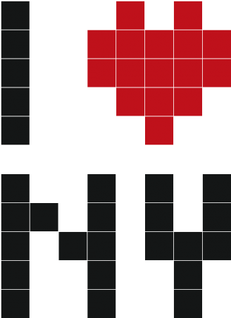 I Love New-york - Cross (350x450), Png Download