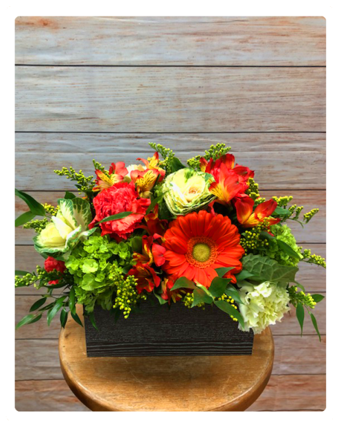 Fall Flower-box - Bouquet (524x640), Png Download