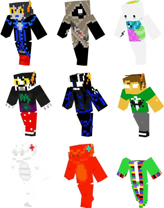 Clothing Clipart Minecraft Png 666 * 844 Transprent - Homestuck Skins Minecraft (666x844), Png Download