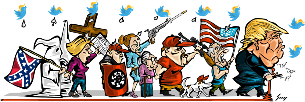 Trump Mob1 - Donald Trump (1000x335), Png Download