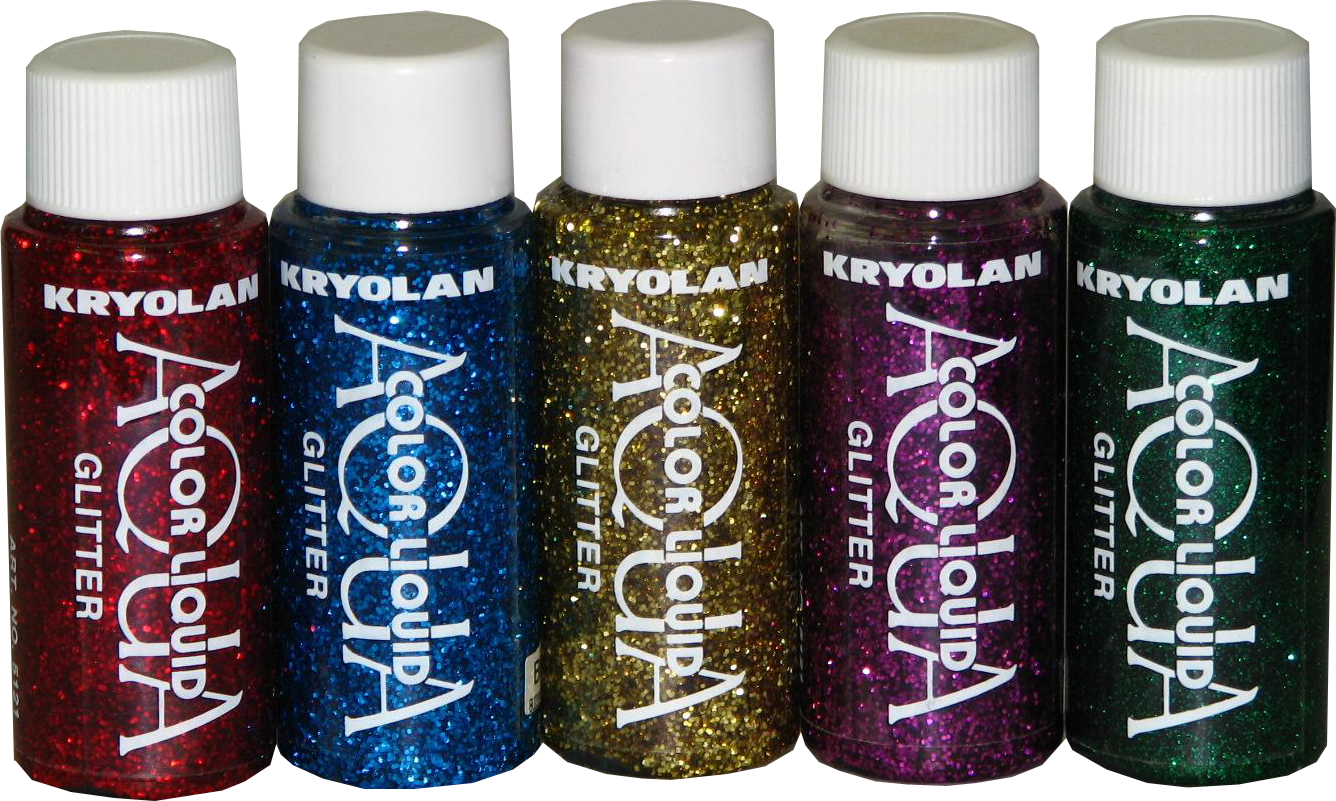Kryolan Aquacolor Liquid Glitter Is Perfect For Adding - Clown White 8 1/2 Oz Costume (1336x801), Png Download