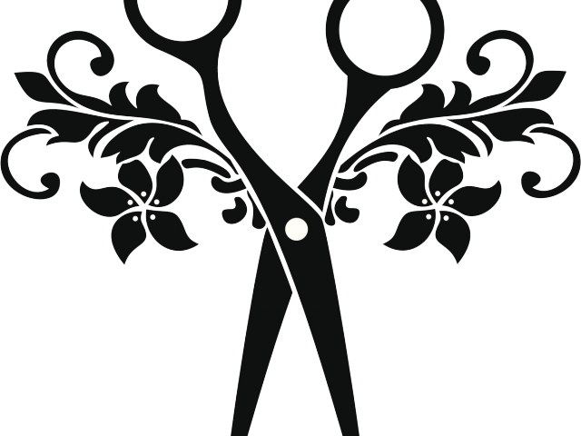 Hair Shears Clipart - Hair Salon Scissors Png (640x480), Png Download
