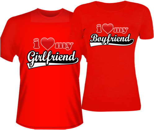 Cotton Red Couple Tshirt, Size - Couple T Shirt Red (500x500), Png Download