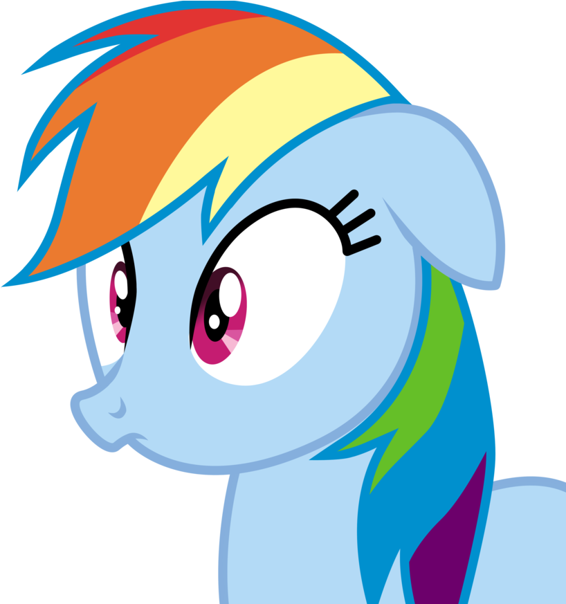 Rainbow Dash Shocked By Eruvon On Clipart Library - Rainbow Dash Shocked (900x872), Png Download