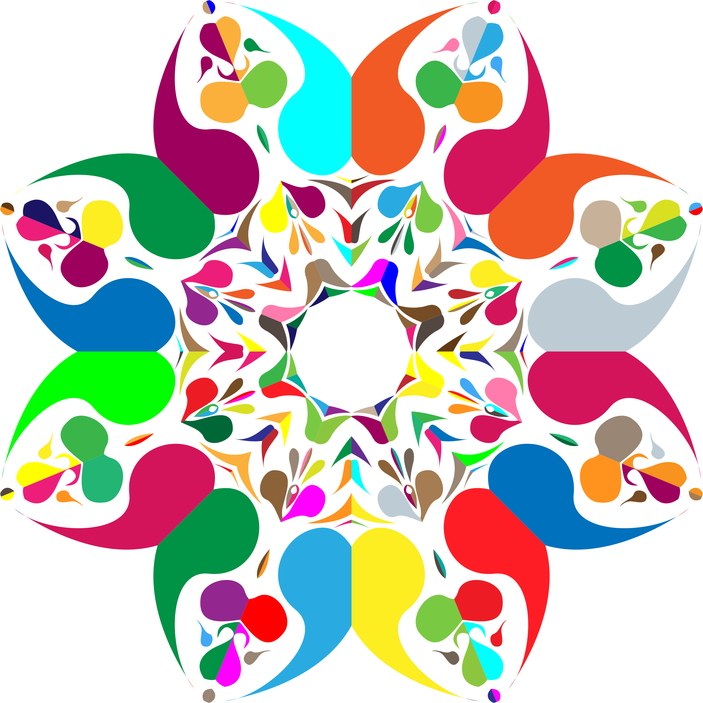 This Free Icons Png Design Of Colorful Floral Spatter (2268x2268), Png Download