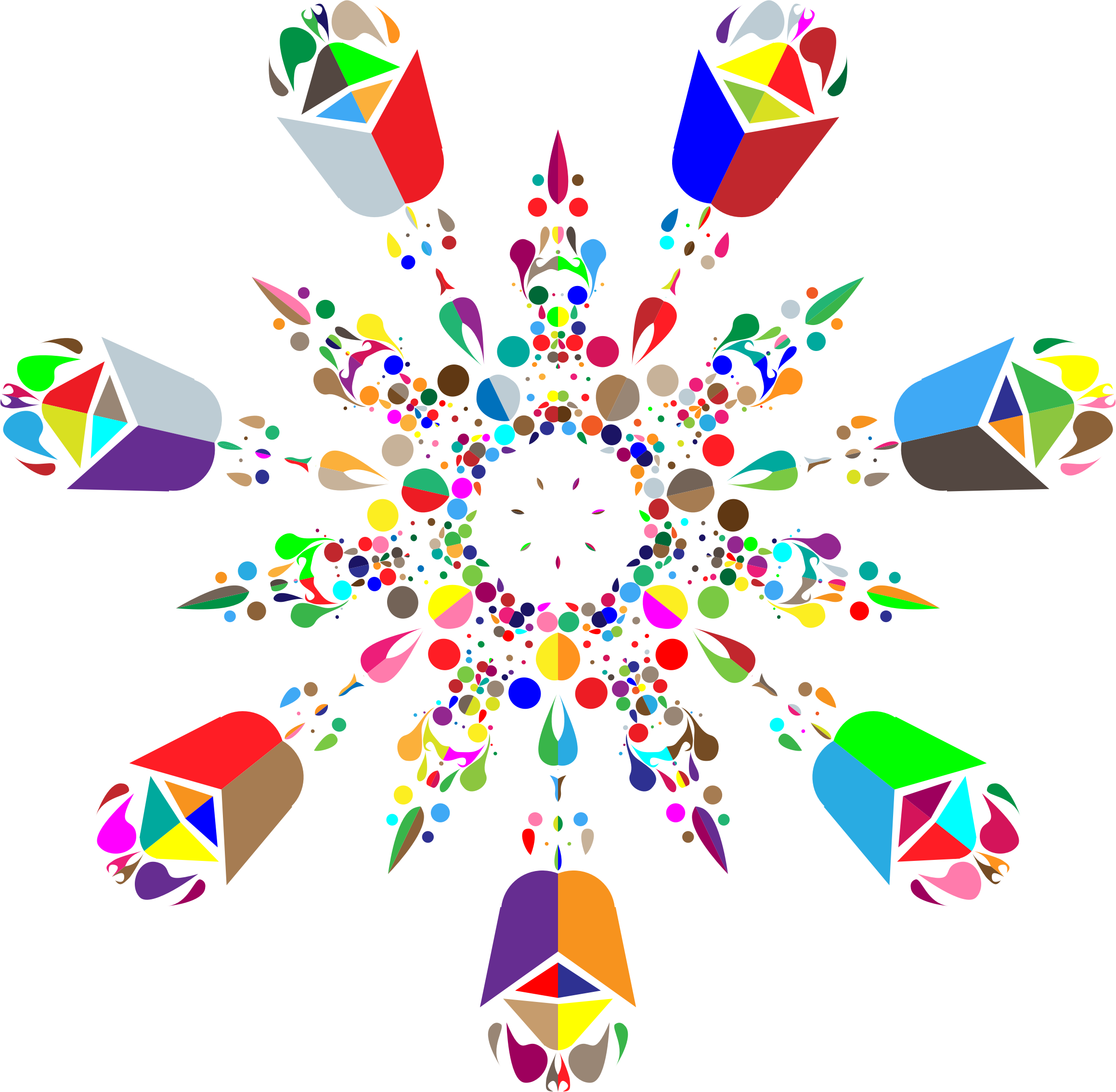 This Free Icons Png Design Of Colorful Floral Spatter (2318x2268), Png Download