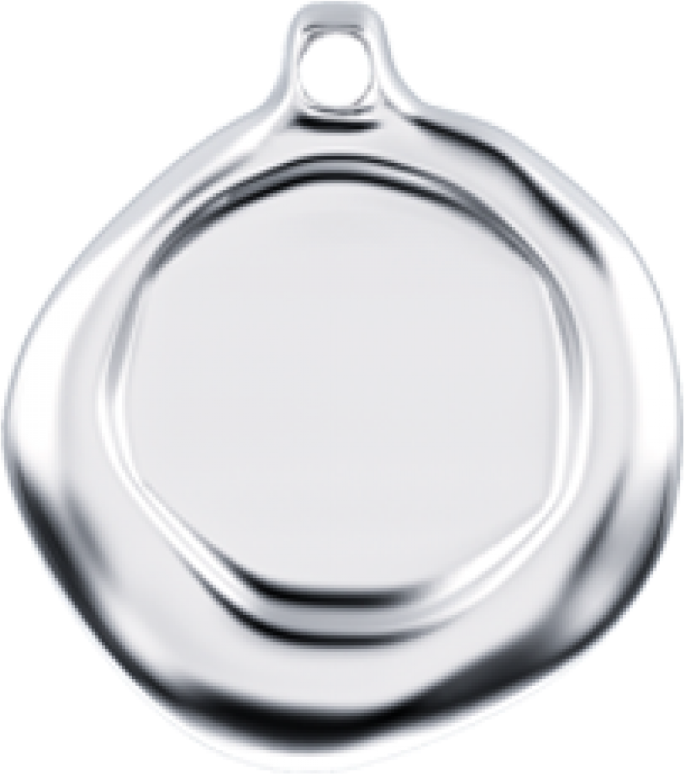 Silver Wax Stamp Pendant - Pendant (1280x1471), Png Download