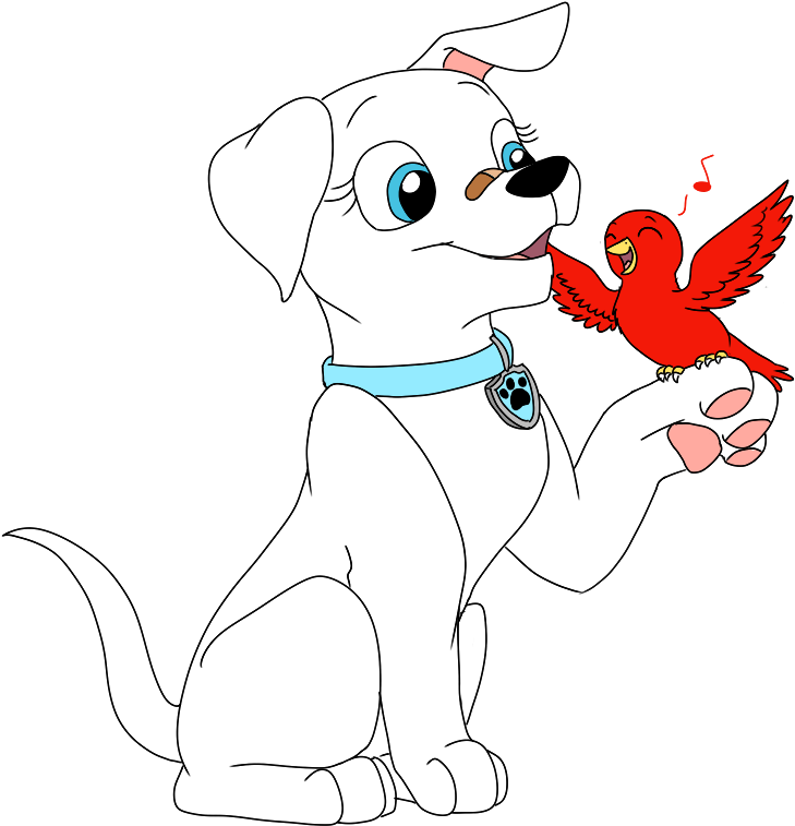 Pretty Bird - Cartoon (1000x1000), Png Download