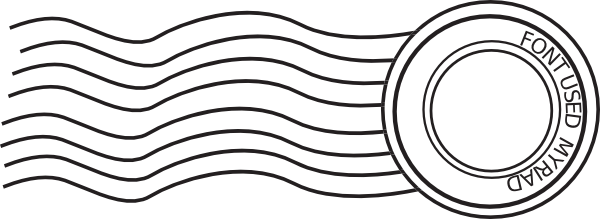 Seal Stamp Png Download - Clipart Postage Stamp Lines (600x219), Png Download