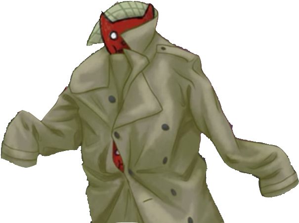 No Background Imps In A Trench Coat - Oberon (640x468), Png Download