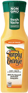 Simply Orange® Juice - Simply Orange Juice, Pulp Free - 11.5 Fl Oz Bottle (460x400), Png Download