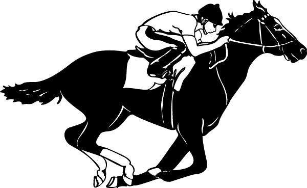 Horse Racing Decal (600x369), Png Download
