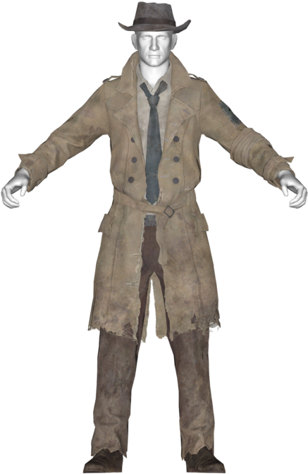 Faded Trench Coat - Fallout 4 Chinese Submarine Uniform (1200x756), Png Download