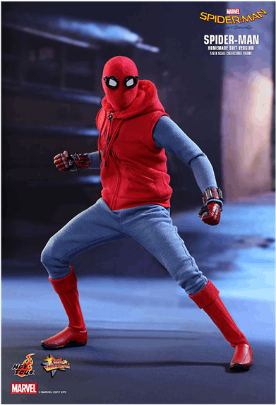 1 Of - Spider Man Homecoming Homemade Suit Hot Toys (600x600), Png Download