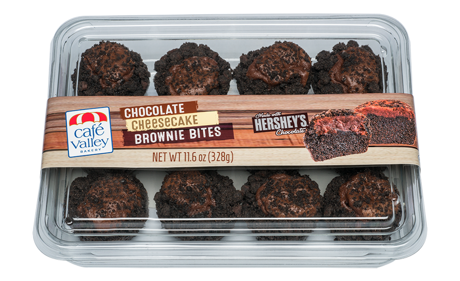 Cafe Valley Bakery Chocolate Cheesecake Brownie Bites - Hershey's Chocolate Cheesecake Bites (900x550), Png Download