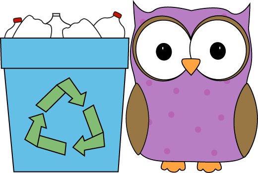 Owl Classroom Recycler Clip Art - Classroom Jobs Recycler (520x350), Png Download