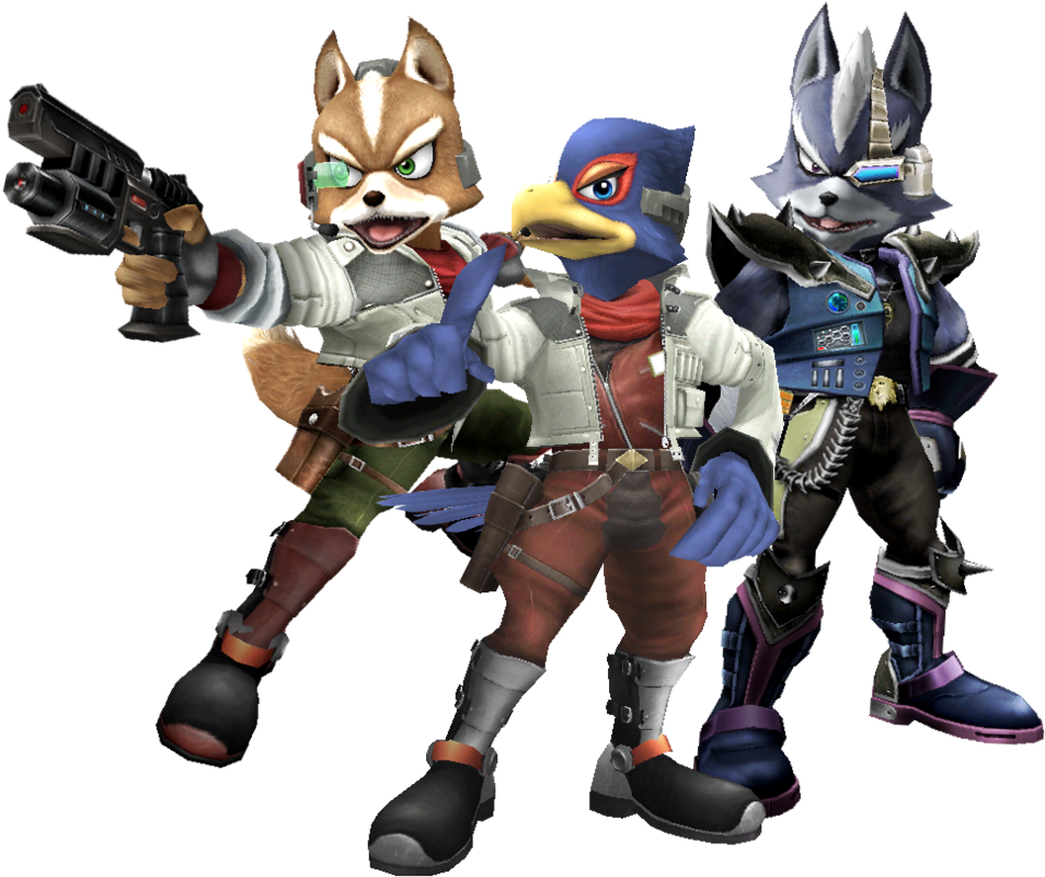 Fox, Falco And Wolf By Juniormasala On Deviantart Free - Fox Falco Wolf (973x822), Png Download