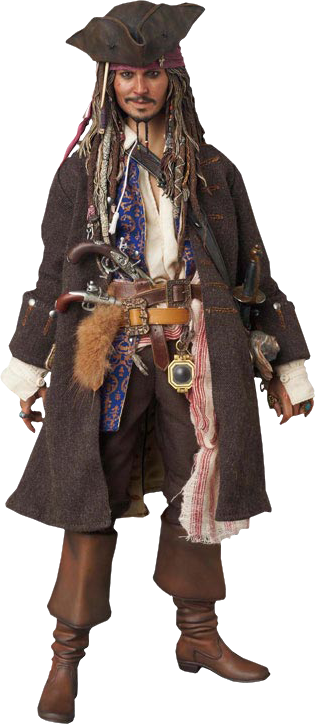 Captain Jack Sparrow Png Transparent Images - Jack Sparrow Disney Sixth Scale Figure (315x724), Png Download