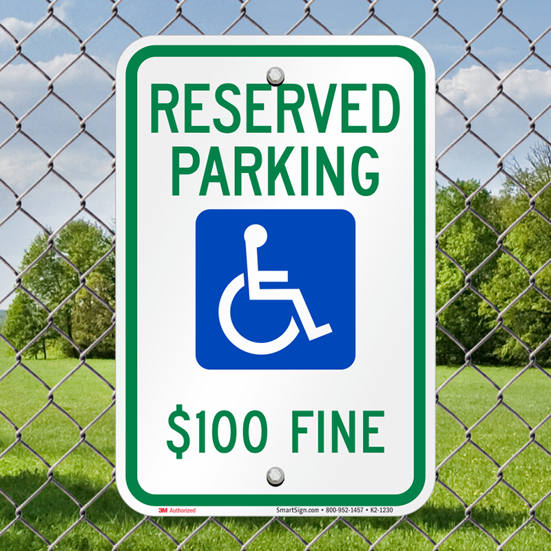 North Dakota Reserved Accessible Parking Sign - Ada Parking Sign (800x800), Png Download