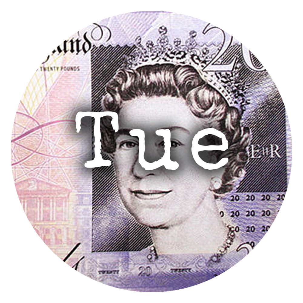 Tuesday - Queen Elizabeth On A Twenty Pound Note England Journal (1000x1000), Png Download