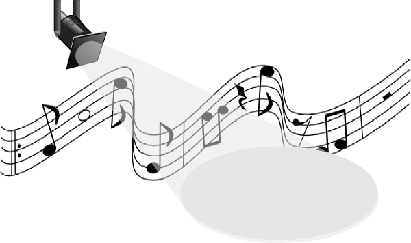 Spotlight Dance Clip Art At Clker - Music Notes Png (600x356), Png Download