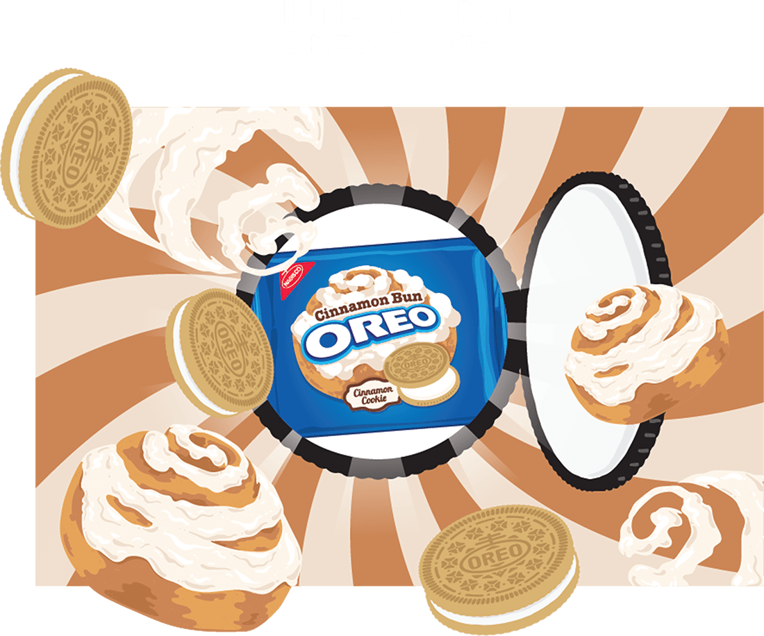 Cinnamon Bun Oreos - Oreo Cinnamon Bun Sandwich Cookies (12.2-ounce Package) (1100x916), Png Download