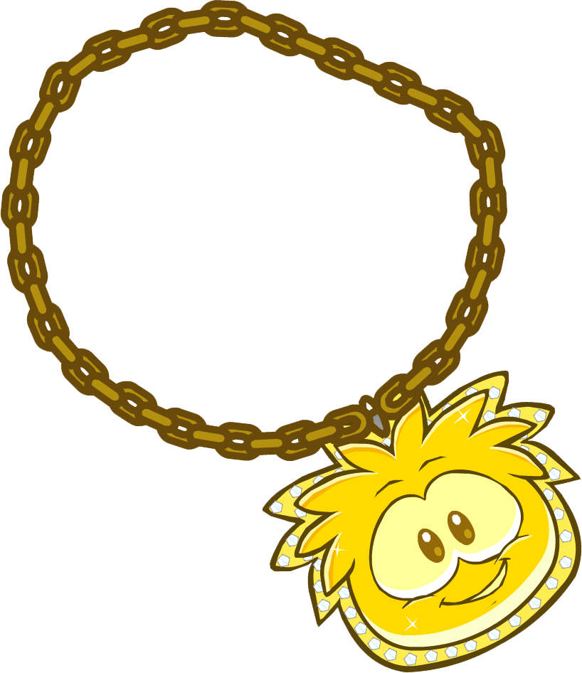 Neck Chain Png Download - Club Penguin Black Puffle Necklace (818x946), Png Download