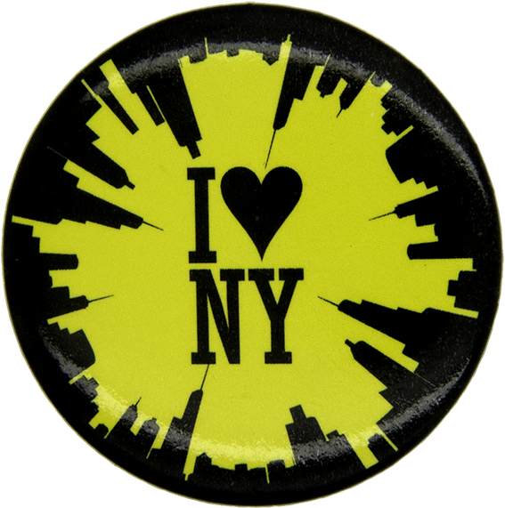 I Love Ny Badge - Circle (600x600), Png Download
