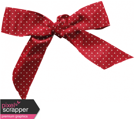 Picnic Day Bow Polka Dot - Digital Scrapbooking (456x456), Png Download